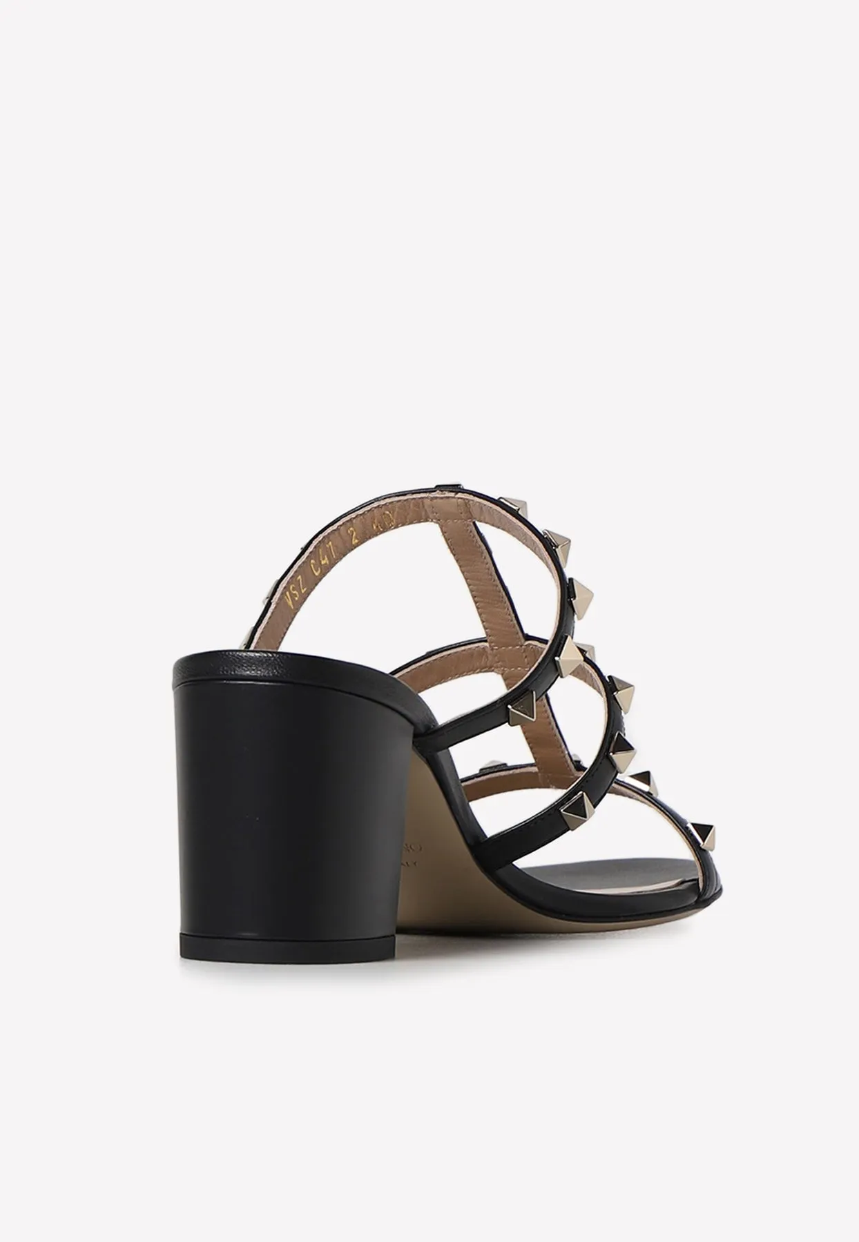65 Rockstud Leather Mules