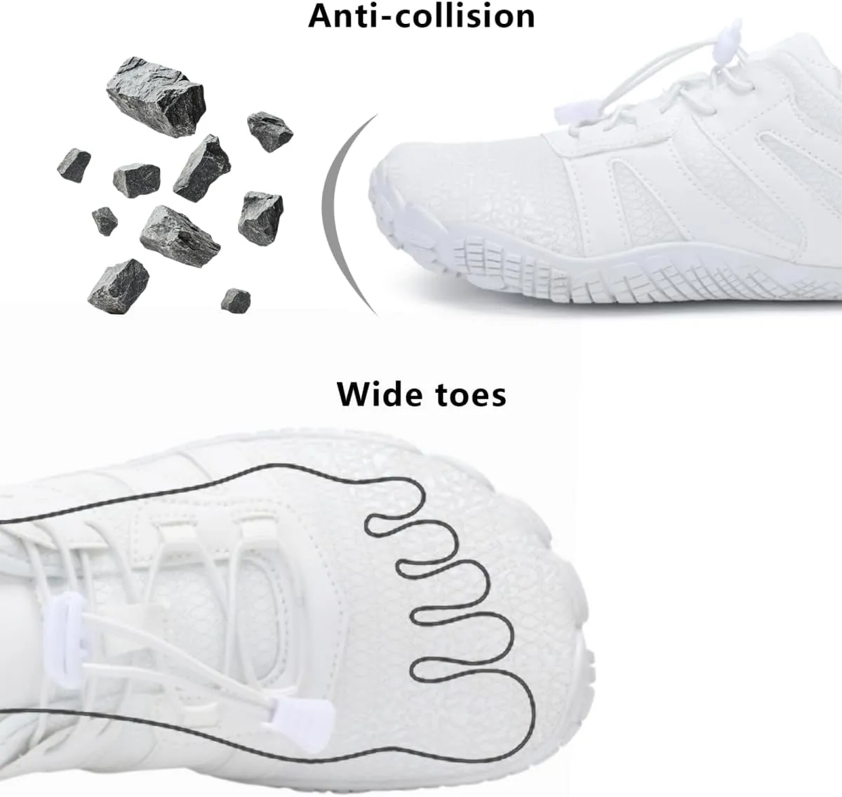 Barefoot Shoes Men Women Minimalist Wide Toe Box Zero Drop Lightweight Cross Training Shoes Trail Running Hiking Sneakers