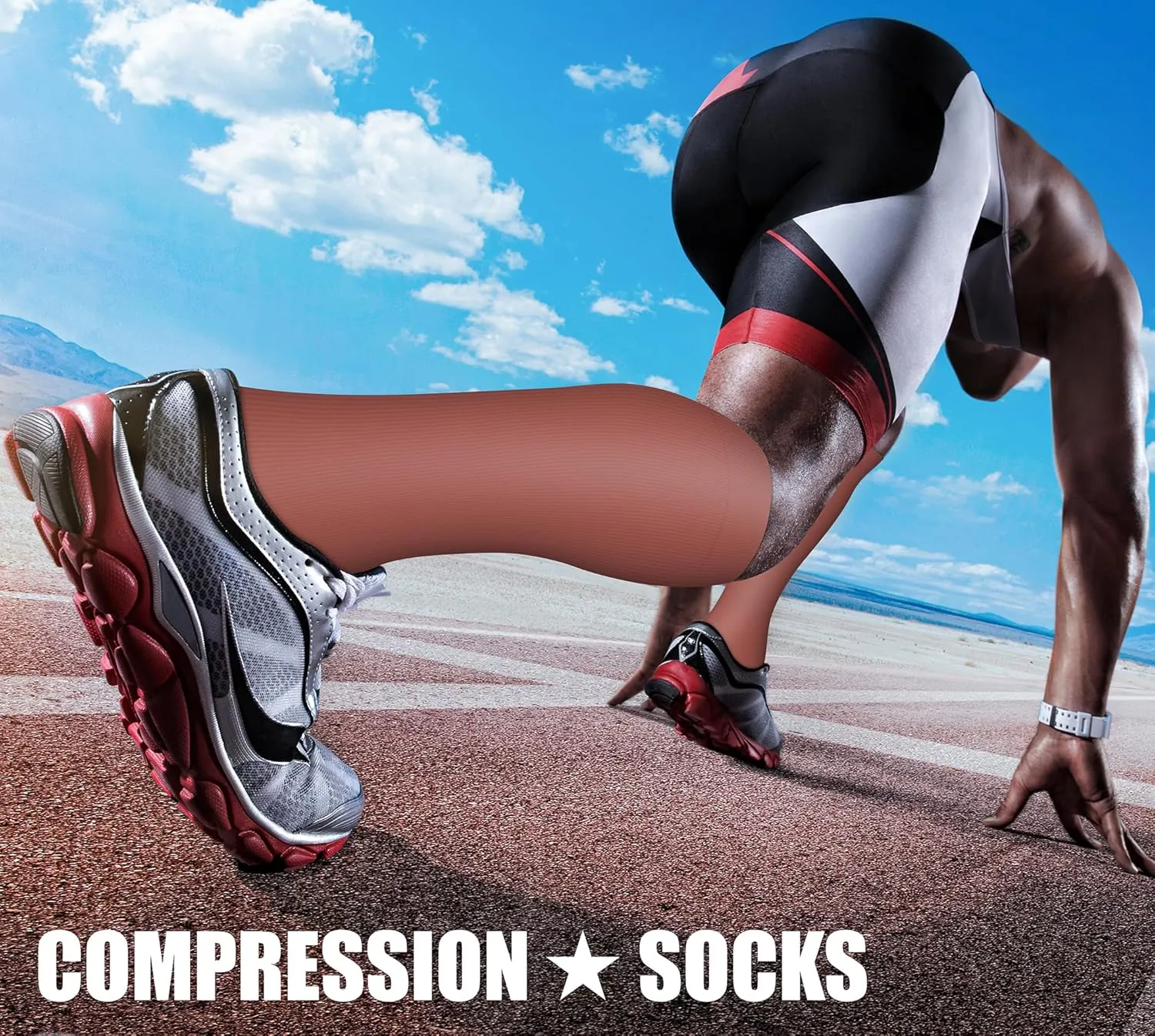 CHARMKING 3 Pairs Open Toe Compression Socks for Women & Men Circulation 15-20 mmHg is Best Support for All Day Wear