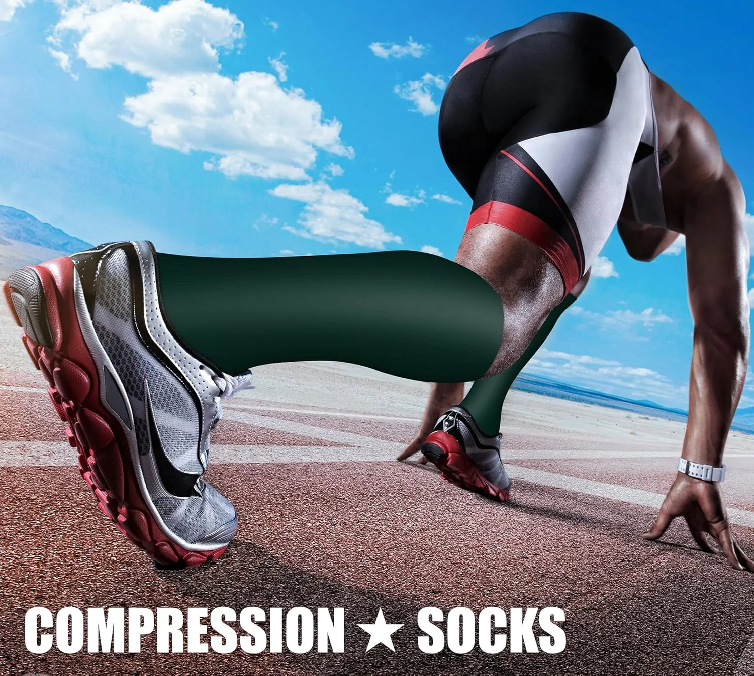 CHARMKING 3 Pairs Open Toe Compression Socks for Women & Men Circulation 15-20 mmHg is Best Support for All Day Wear