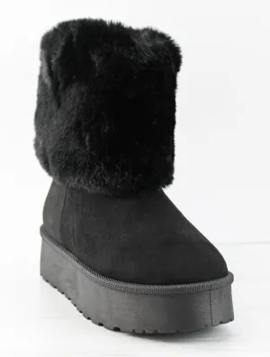 Denmark 35 Women's Faux Fur Platform Ankle Boots