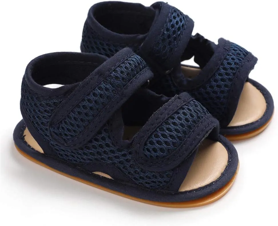 E-FAK Baby Boys Girls Summer Sandals Outdoor Beach Anti-Slip Rubber Soft Sole Newborn Toddler First Walker Shoes