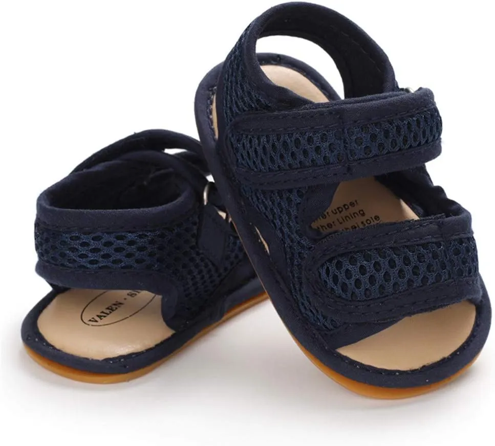 E-FAK Baby Boys Girls Summer Sandals Outdoor Beach Anti-Slip Rubber Soft Sole Newborn Toddler First Walker Shoes