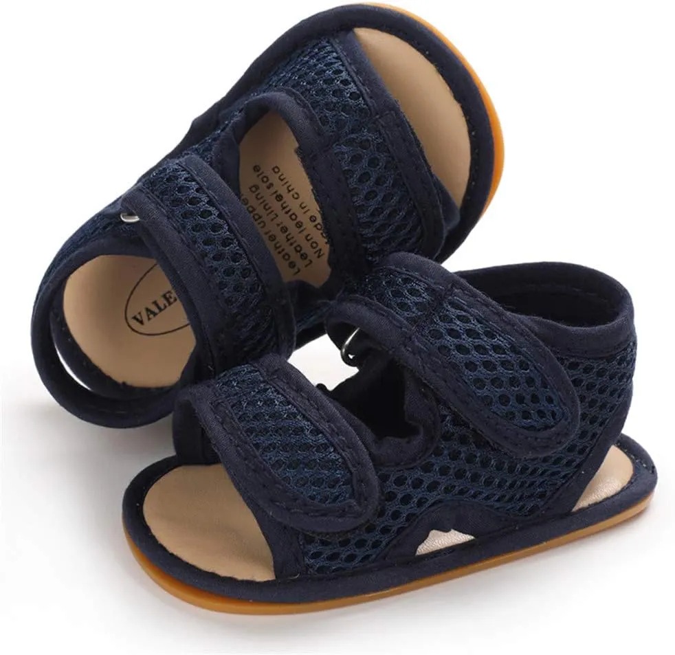 E-FAK Baby Boys Girls Summer Sandals Outdoor Beach Anti-Slip Rubber Soft Sole Newborn Toddler First Walker Shoes