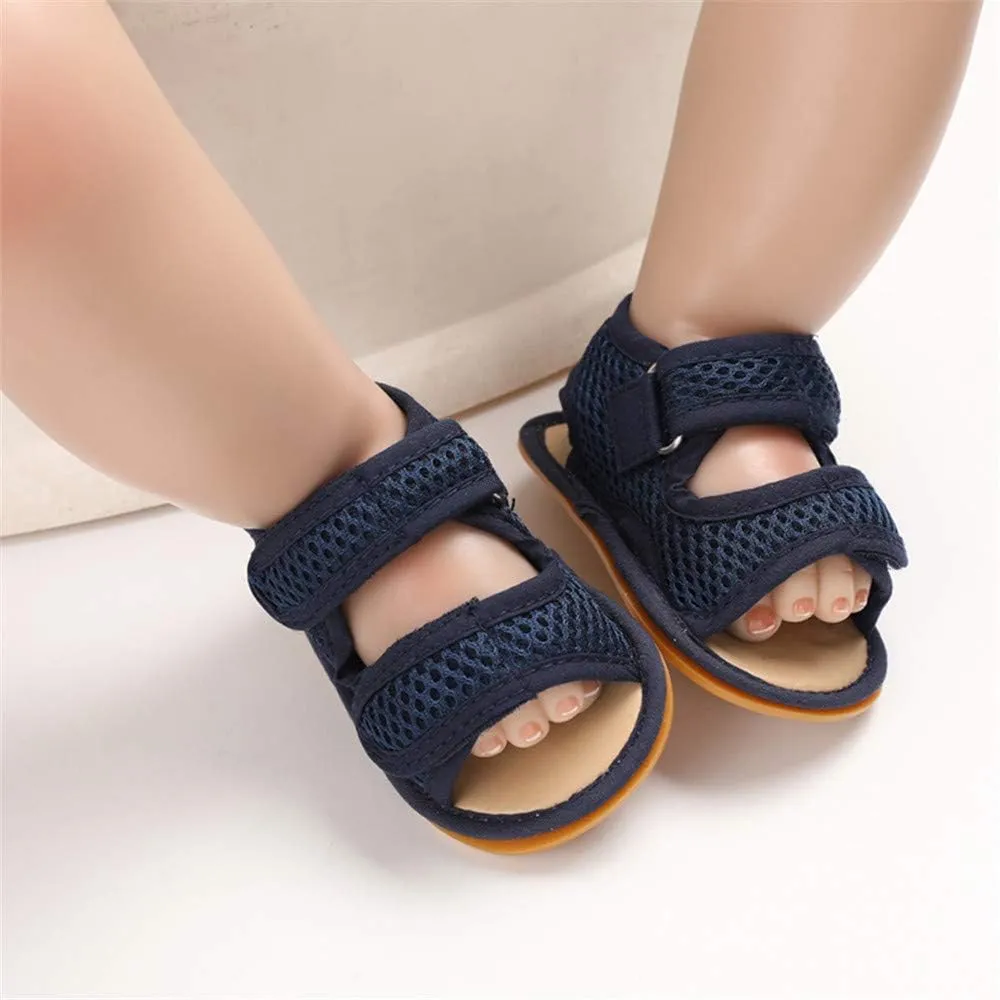 E-FAK Baby Boys Girls Summer Sandals Outdoor Beach Anti-Slip Rubber Soft Sole Newborn Toddler First Walker Shoes