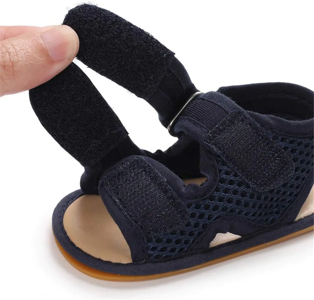 E-FAK Baby Boys Girls Summer Sandals Outdoor Beach Anti-Slip Rubber Soft Sole Newborn Toddler First Walker Shoes