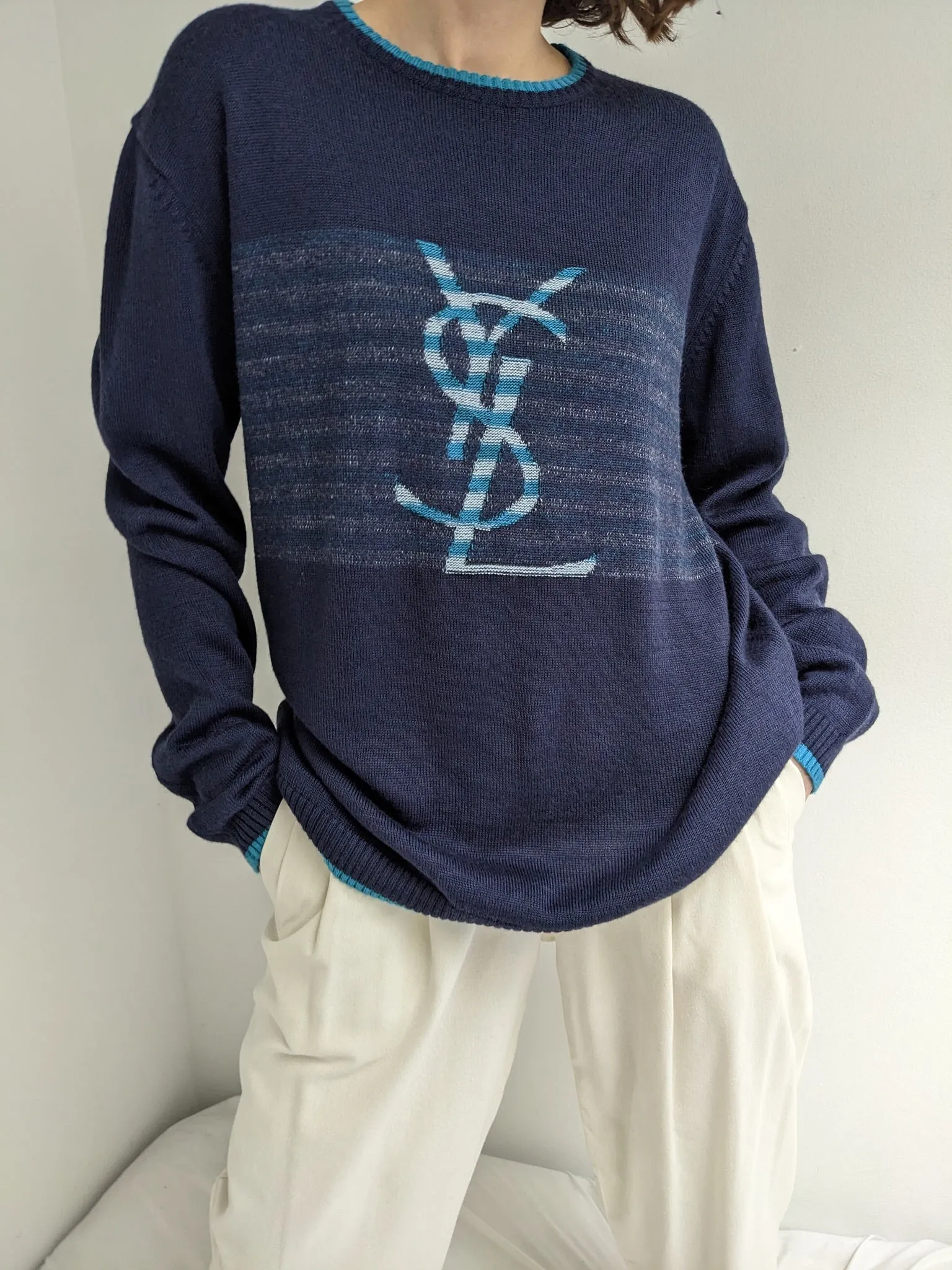 Favorite 90s YSL Logo Sweater