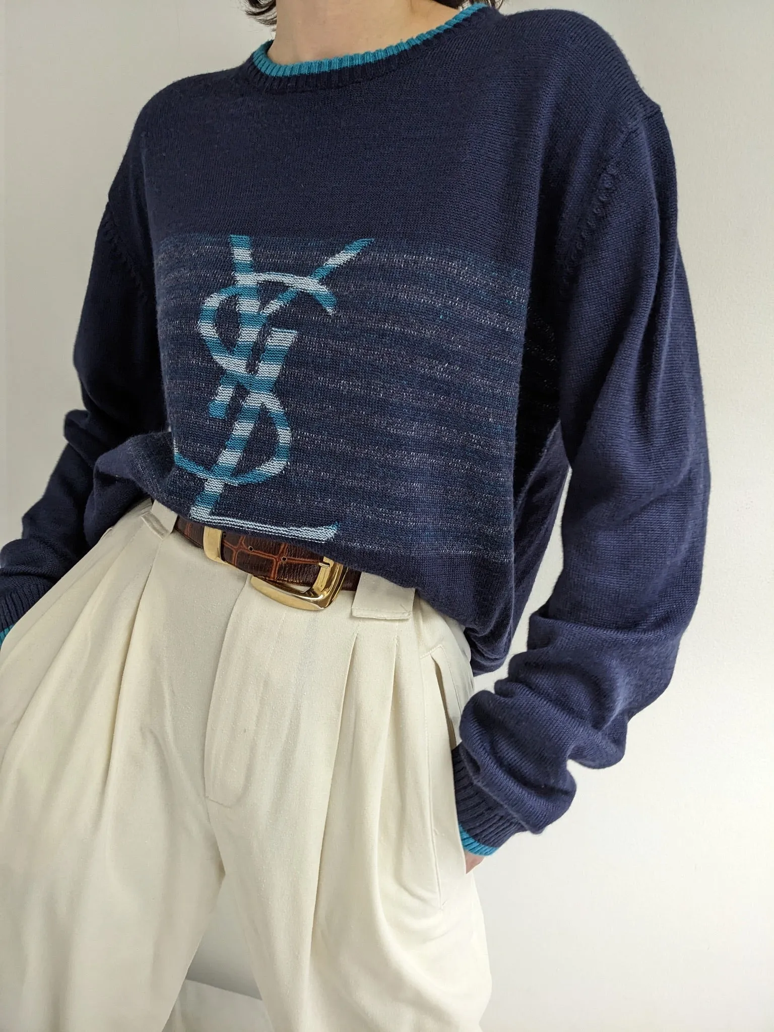 Favorite 90s YSL Logo Sweater