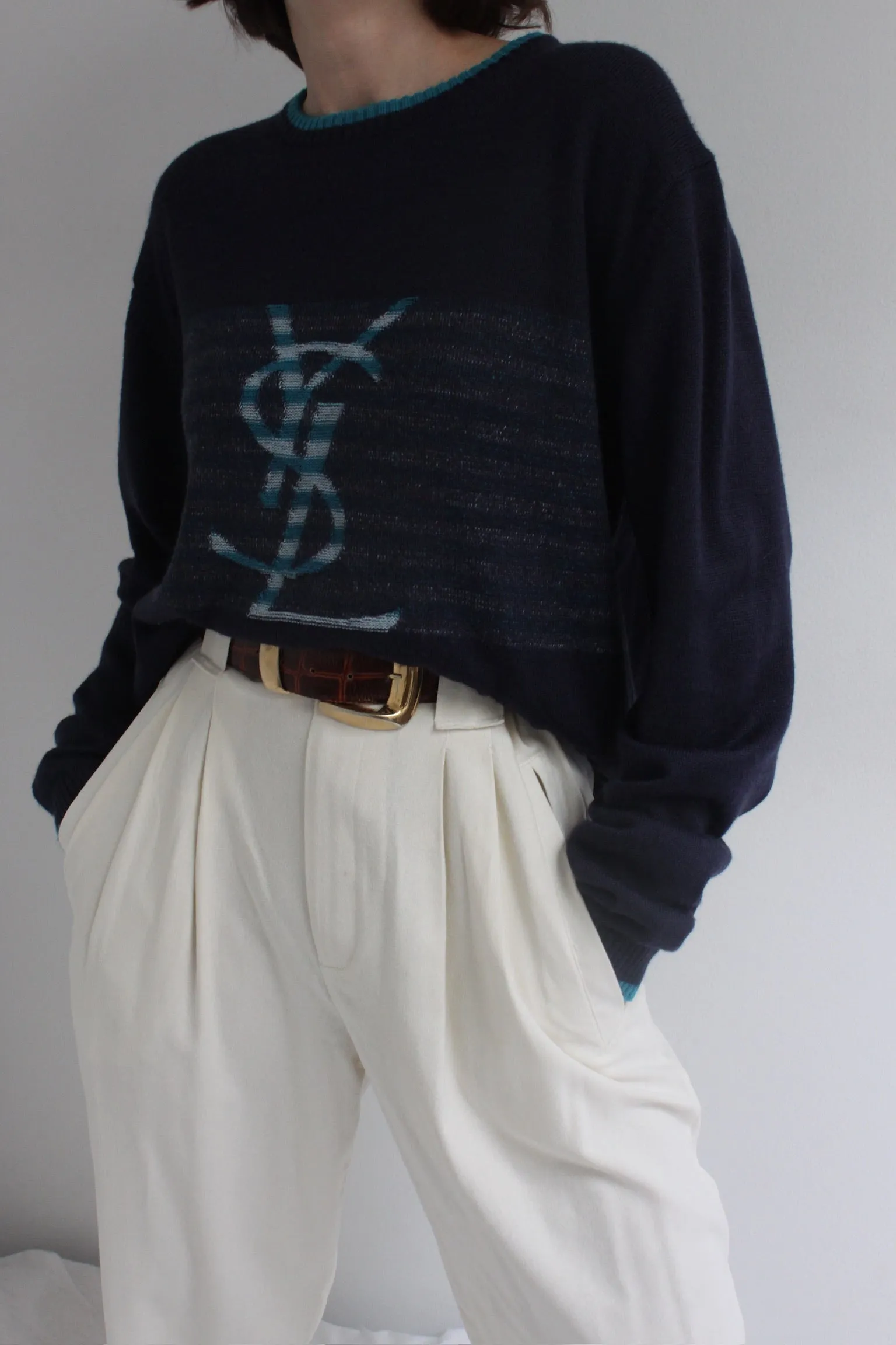 Favorite 90s YSL Logo Sweater