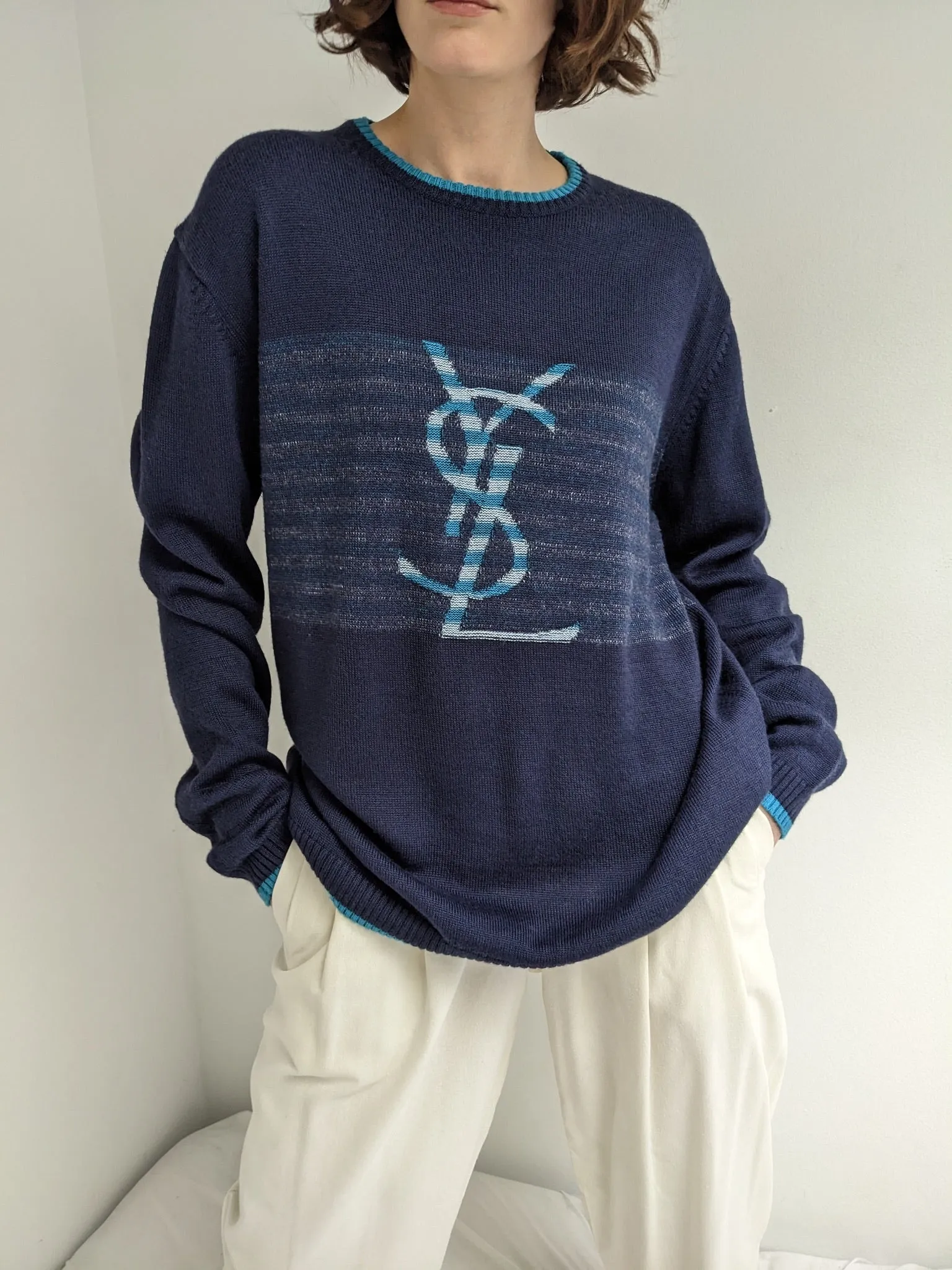 Favorite 90s YSL Logo Sweater