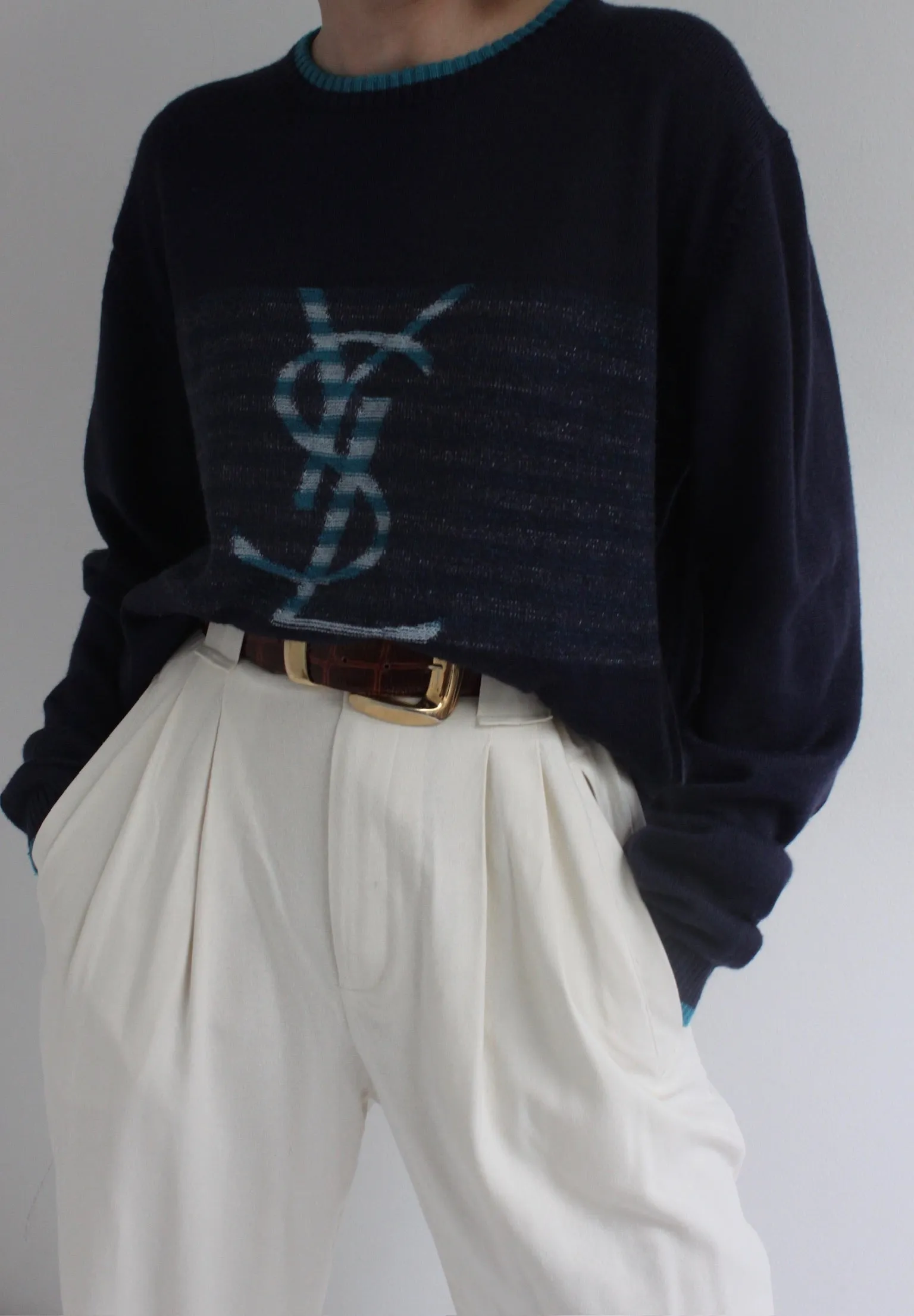 Favorite 90s YSL Logo Sweater
