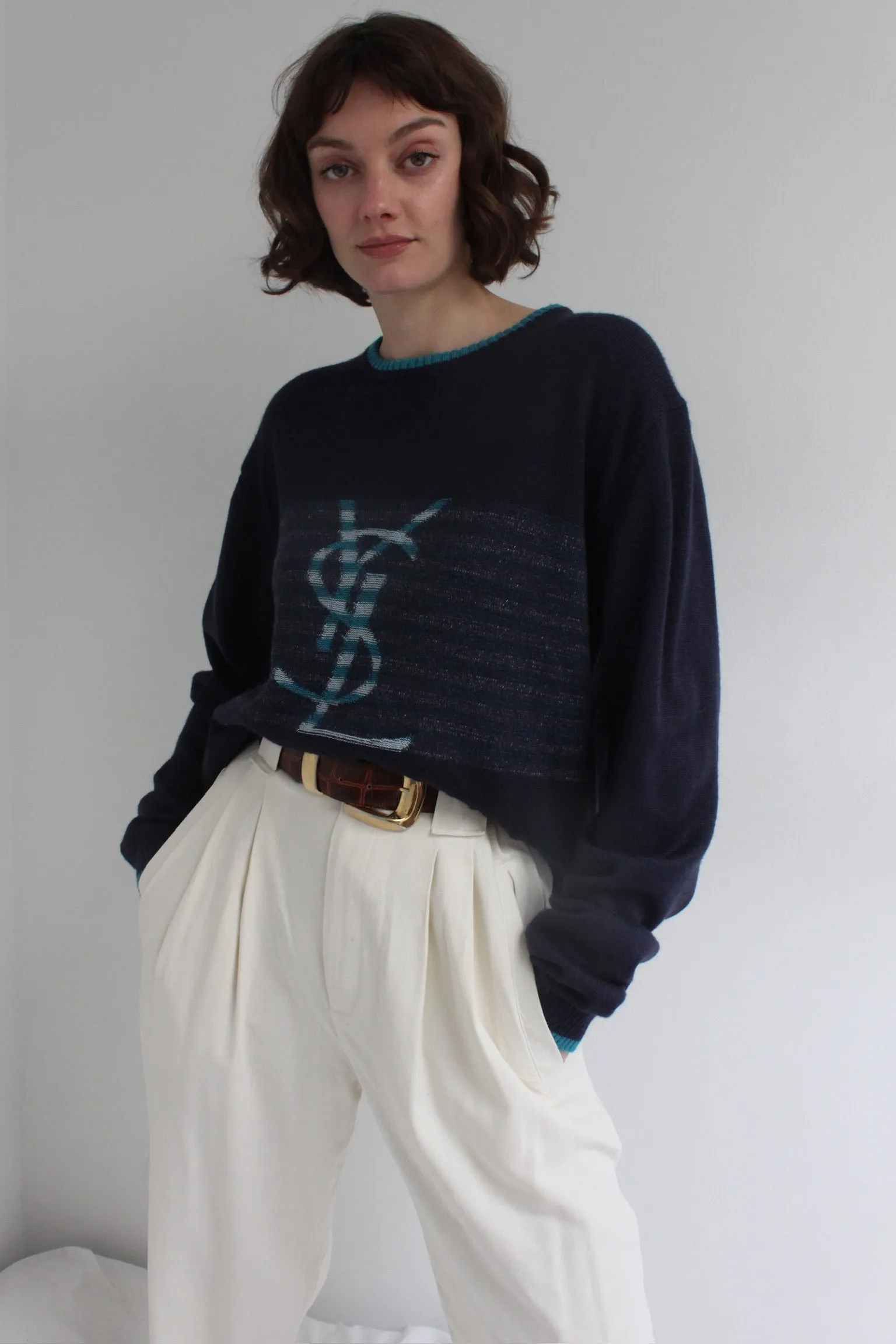 Favorite 90s YSL Logo Sweater