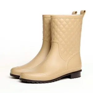 Groovywish Women Rain Boots Orthopedic Mid Calf Shoes