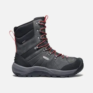 Keen Men's Revel IV High Polar Waterproof Hiking Boots- Magnet/ Red Carpet