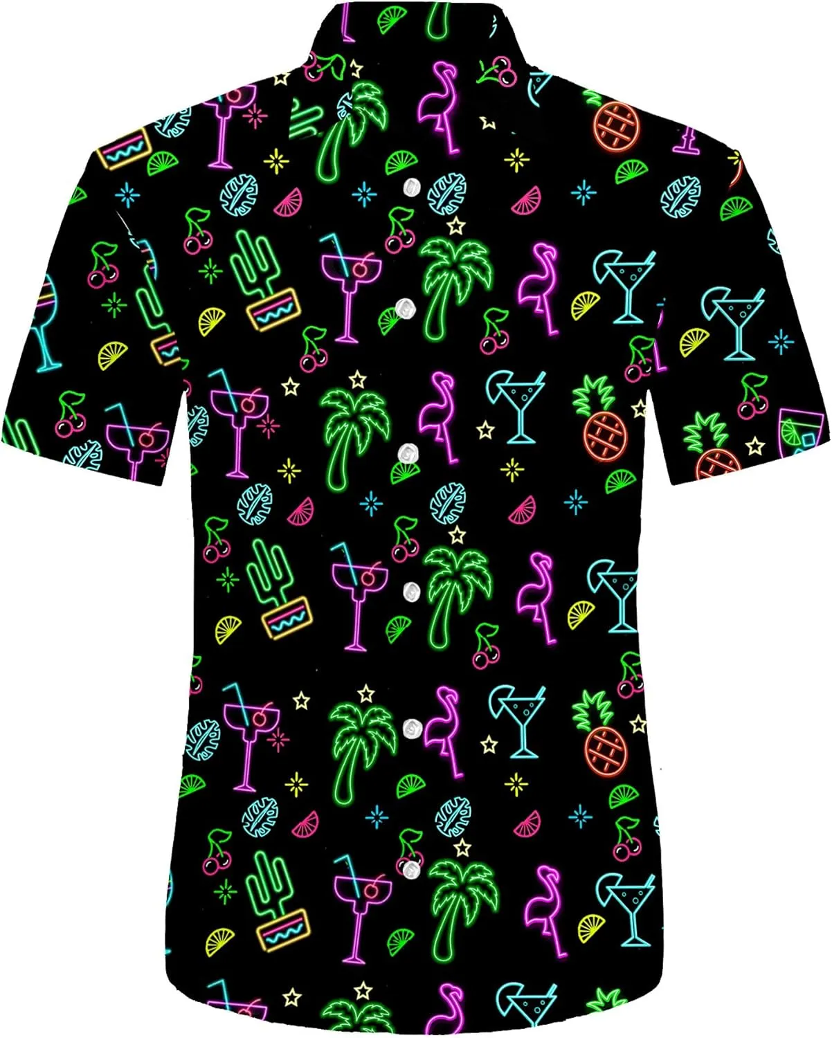 Neon Shirts for Men Button Up Shirts,Mens Neon Shirt Hawaiian Shirt for Men,Mens Beach Shirts Neon Clothes