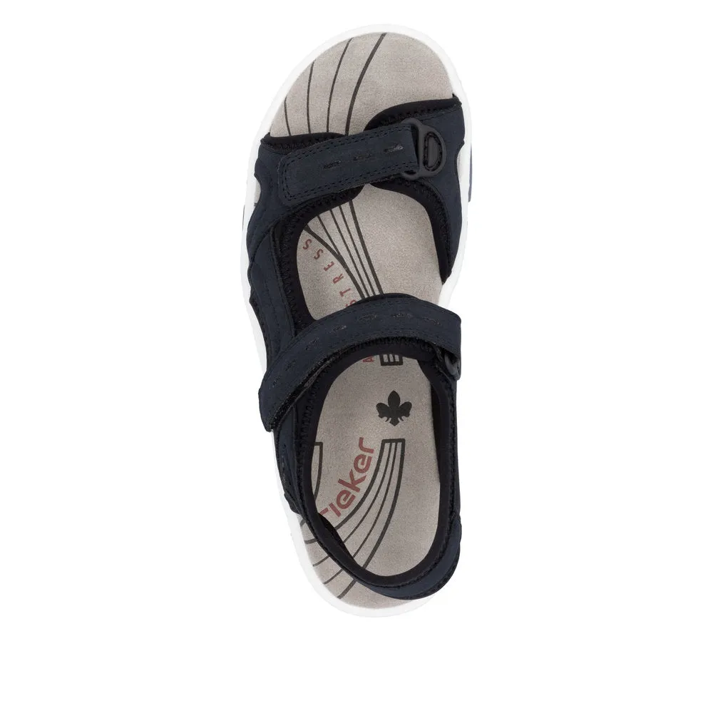 Rieker Ladies Velcro Adjustable Walking Sandal