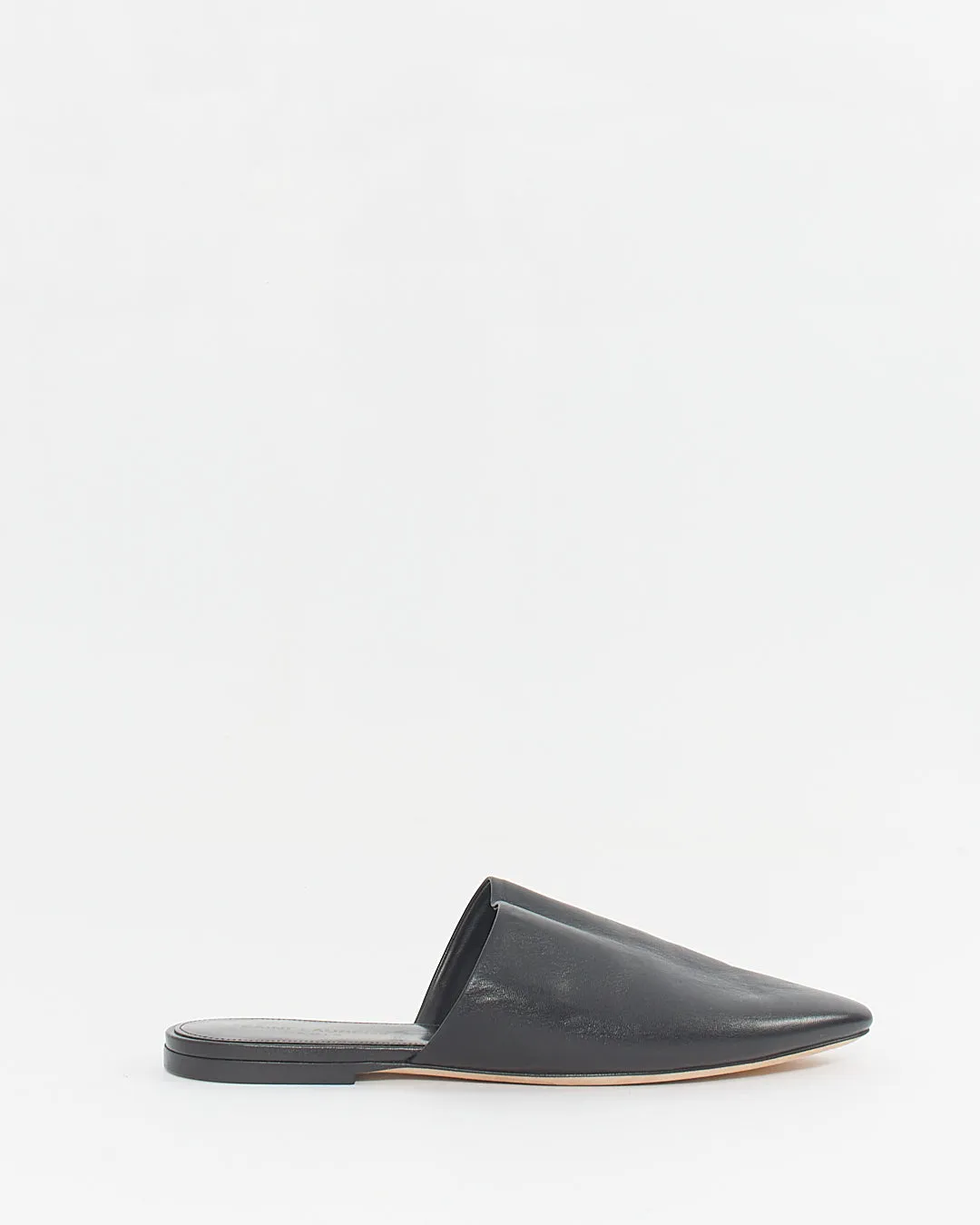 Saint Laurent Black Leather Mule Loafers - 39