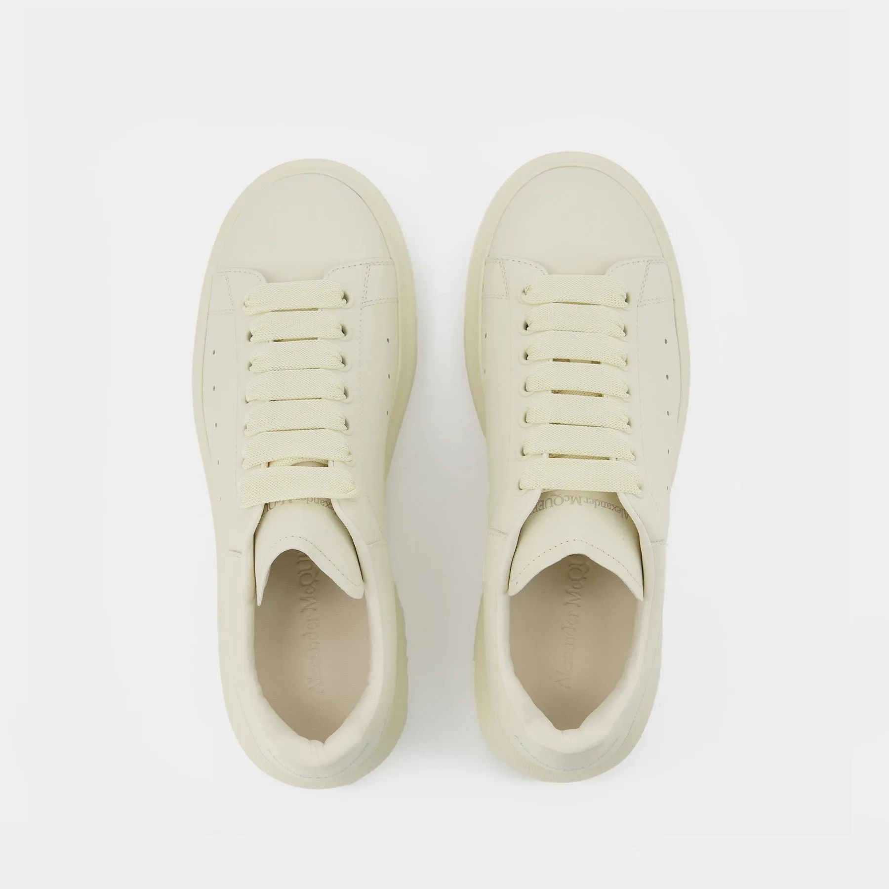 Sneakers Oversized - Alexander Mcqueen - Cuir - Noir/Blanc