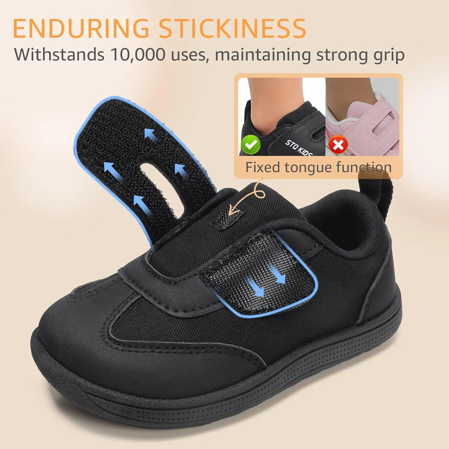 Wide Toe Box Toddler Shoes Zero Drop Boys Girls Barefoot Shoe Non-Slip Little Kids Sneakers for First Walking