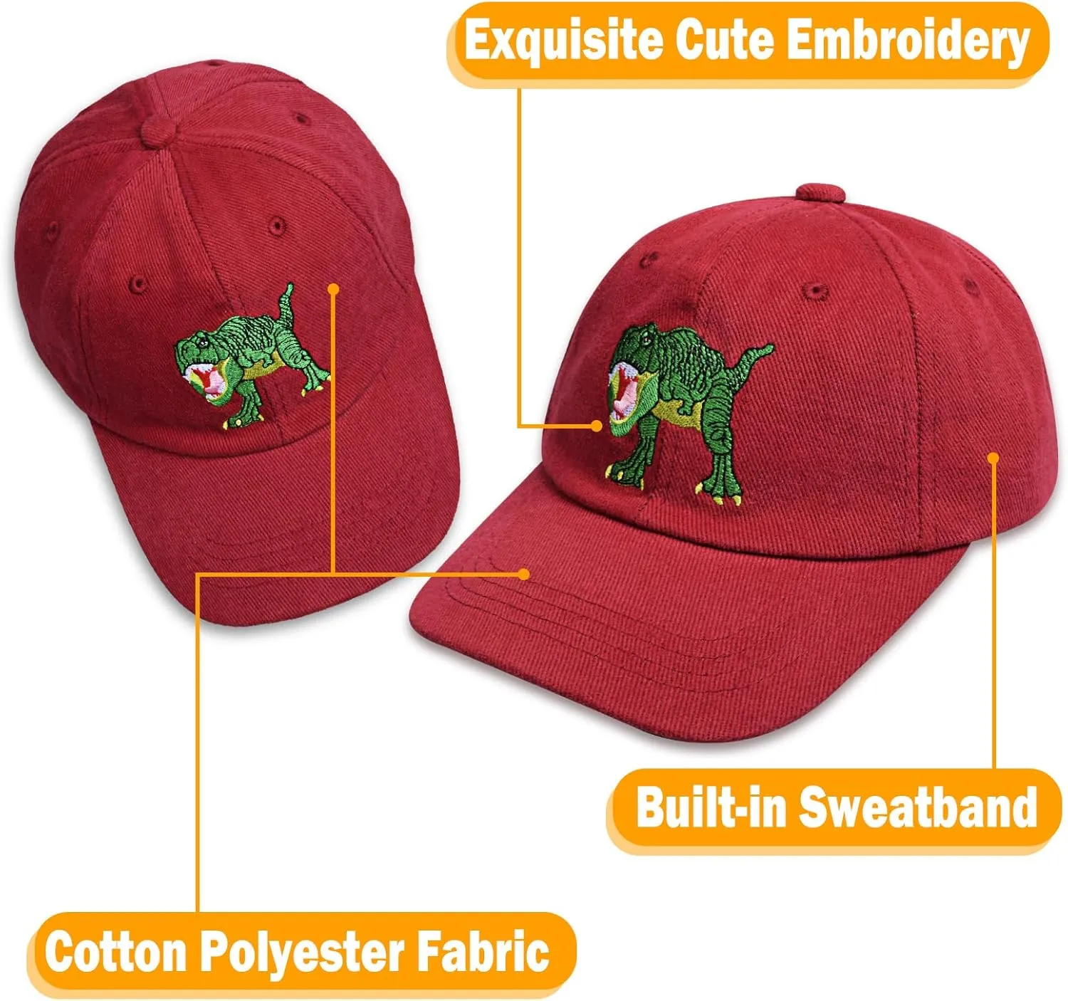 ZGDG Kids Boys Girls Baseball Cap Toddler Embroidery Car Trucker Hat Adjustable Washed Vintage Sun Fishing Hat for 3-8 Years